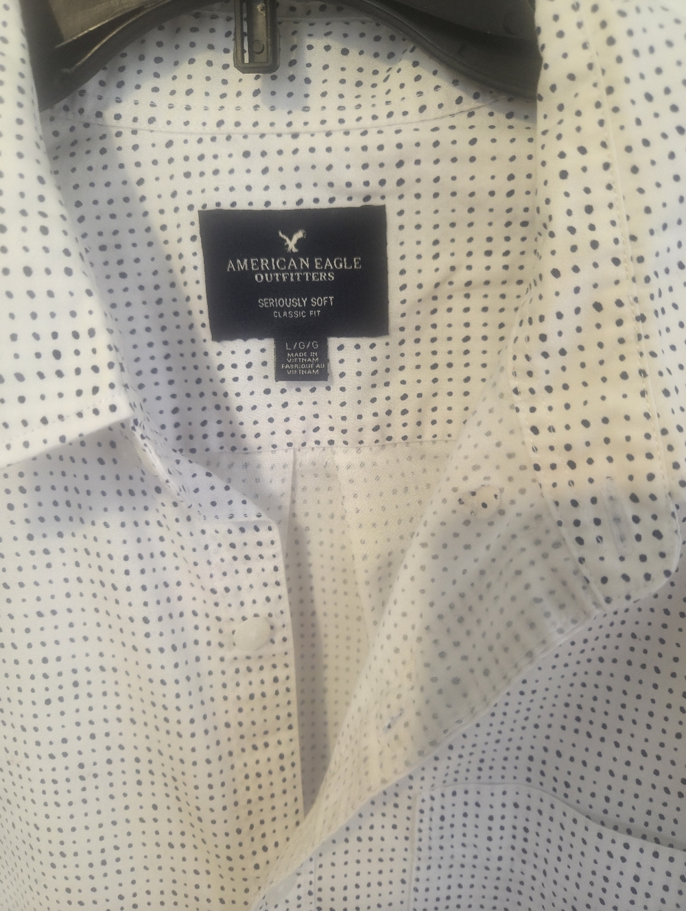 American Eagle Seriously Soft Men's Large Cotton Button-Up Long Sleeve Shirt